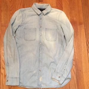 Calvin Klein light blue jean shirt